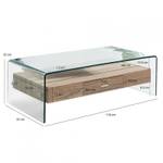 Table basse verre trempé tiroir - ICE Verre - 110 x 35 x 55 cm