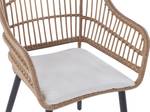 Gartenset ALIANO II 7-tlg Beige - Schwarz - Blau - Polyrattan - 159 x 85 x 94 cm