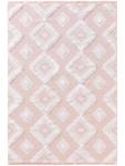 Waschbarer Baumwollteppich Pink - Weiß - Naturfaser - 230 x 1 x 320 cm