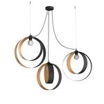 Pendelleuchte Shell X3 Schwarz - Gold