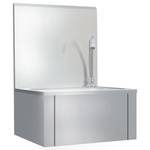 Waschbecken AW685 Silber - Naturfaser - 34 x 34 x 40 cm