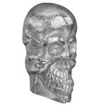 Deko Skull Wandskulptur Silber 42x30cm Silber - Metall - 1 x 42 x 30 cm