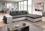 Ecksofa ARZO MINI Lavagrau - Weiß - Breite: 290 cm