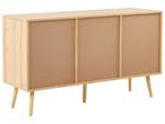 Sideboard PEROTE Braun - Gold - Rattan - 71 x 40 x 120 cm