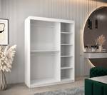 Armoire à portes coulissantes Pole Noir - Blanc - Largeur : 150 cm - 2 porte