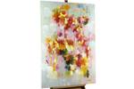 Tableau Explosion de sentiments Bois massif - Textile - 80 x 120 x 4 cm