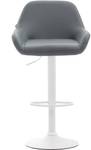 Tabouret de bar Braga Lot de 2 Gris - Blanc