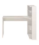 Bureau Blanc avec étagère Mister Blanc - Bois manufacturé - 65 x 122 x 122 cm