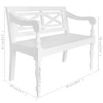 Sitzbank 296120 Weiß - Massivholz - Holzart/Dekor - 98 x 82 x 50 cm
