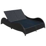 Chaise longue Noir - Matière plastique - Polyrotin - 132 x 45 x 200 cm