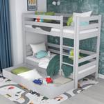 Etagenbett N01 mit Schublade Grau - 90 x 180 cm