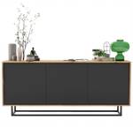 Sideboard APOLLO Loft Graphit - Eiche Wotan Dekor