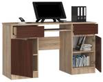 Bureau d'ordinateur A5 CLP Imitation chêne de Sonoma - Imitation wengé