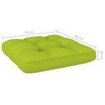 Coussin de palette (lot de 2) 3005164-1 Vert - Textile - 50 x 12 x 50 cm