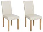 Esszimmerstuhl BROADWAY 2er Set Beige - Eiche Hell