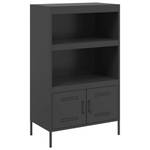 Highboard DE9402 Schwarz - Metall - 39 x 113 x 68 cm