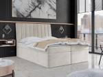 Boxspringbett mit Topper AMILA Beige - Breite: 160 cm - H3