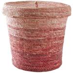 Panier à linge en maïs rose Rose Fibres naturelles - 36 x 36 x 36 cm