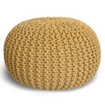 Pouf Sitzpouf Bodenkissen Strickhocker Gelb