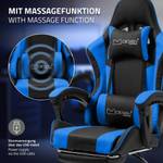 Gaming Stuhl mit Massagefunktion Schwarz - Blau