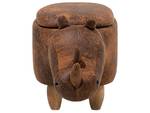 Pouf animal RHINO Marron - Marron clair - Chêne clair