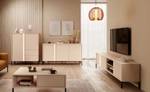 Wohnzimmer-Set DAST ohne LED-Beleuchtung Beige - Holzwerkstoff - 459 x 123 x 40 cm