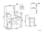 Gartenstuhl CINE 2-tlg Grün - Hellgrün - Eiche Hell - Weiß - Tiefe: 50 cm