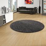 Luxus Langflor Teppich Milano Rund Anthrazit - 133 x 133 cm