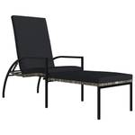 Sonnenliege DE406 Grau - Rattan - 60 x 102 x 195 cm