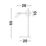 Dekorative Tischleuchte JOLINE Schwarz - Weiß - Glas - Metall - 26 x 55 x 26 cm