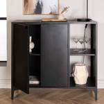 Sideboard Piring 1 Schwarz - Hochglanz Schwarz - 110 x 100 x 42 cm