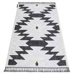 Teppich Maroc H5157 Aztekisch, Ethnisch Teppich MAROC H5157 aztekisch, ethnisch weiß / schwarz Franse berber 120x170 cm