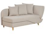 Chaiselongue MERI Beige - Eiche Hell - Armlehne davorstehend links - Ecke davorstehend rechts