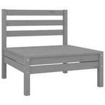 Garten-Lounge-Set Grau - Massivholz - Holzart/Dekor - 64 x 63 x 64 cm