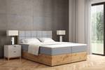 Boxspringbett LOLLY2 Hellgrau - Breite: 189 cm - H3