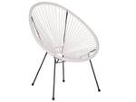 Fauteuil coin lecture ACAPULCO II Noir - Blanc - Lot de 2