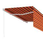 auvent rétractable 3014348-3 Marron - Orange - Métal - Textile - 300 x 250 x 1 cm