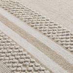 Handwebteppich Habo Breite Streifen Beige - 200 x 200 cm