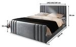 Boxspringbett KANES Hellgrau - Breite: 140 cm