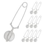 Teezange 10er Set Silber - Metall - 5 x 15 x 4 cm