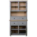 Highboard 298764 Grau - Massivholz - Holzart/Dekor - 93 x 180 x 40 cm