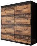 ARMOIRE OLD STYLE Noir - Bois manufacturé - Bois massif - 200 x 200 x 62 cm