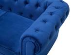 Set de canapés CHESTERFIELD Bleu - Bleu marine - Chêne foncé - 201 x 70 x 75 cm