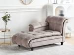 Chaiselongue LORMONT Braun - Taupe - Armlehne davorstehend links - Ecke davorstehend rechts