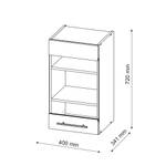 Küchenschrank Glas Fame-Line 38363 Anthrazit - Braun - 40 x 82 x 34 cm