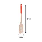 Spatule de cuisine ajourée Mauve - Bois massif - 5 x 1 x 34 cm