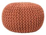 Pouf CONRAD Marron - Marron sable - 40 x 25 x 40 cm