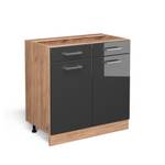 Unterschrank R-Line 80cm Anthrazit Hoc Hochglanz Anthrazit - Breite: 80 cm