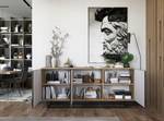 Sideboard APOLLO Loft Schwarz - Eiche Wotan Dekor