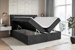 Boxspringbett mit Topper APO Schwarz - Breite: 160 cm - H4